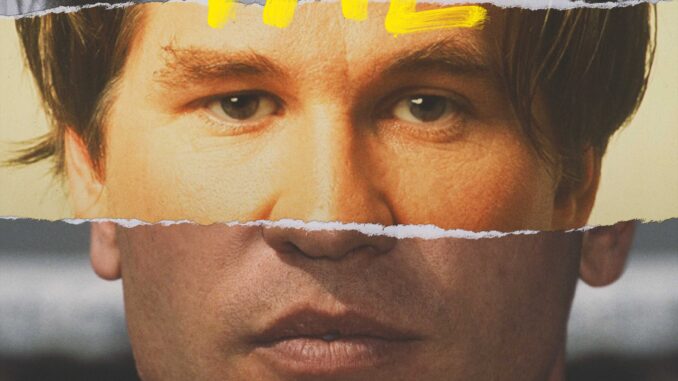 Val Official Poster from the intimate documentary VAL premiering at the Cannes Film Festival 2021. Image courtesy of Amazon Studios.